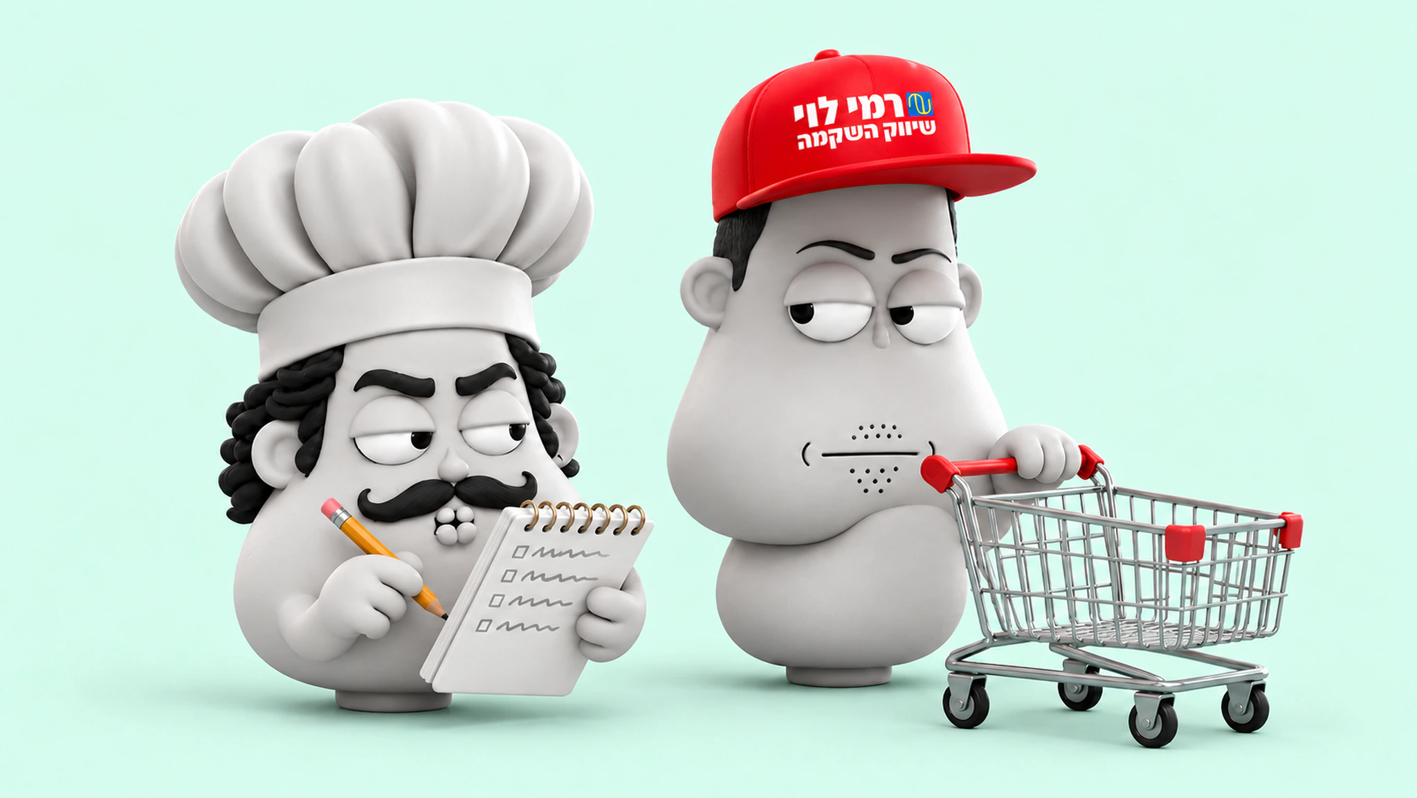 השף מתכנן תפריט שבועי ורשימת קניות